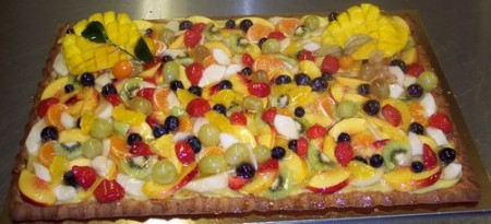 Plaque de tarte aux fruits frais